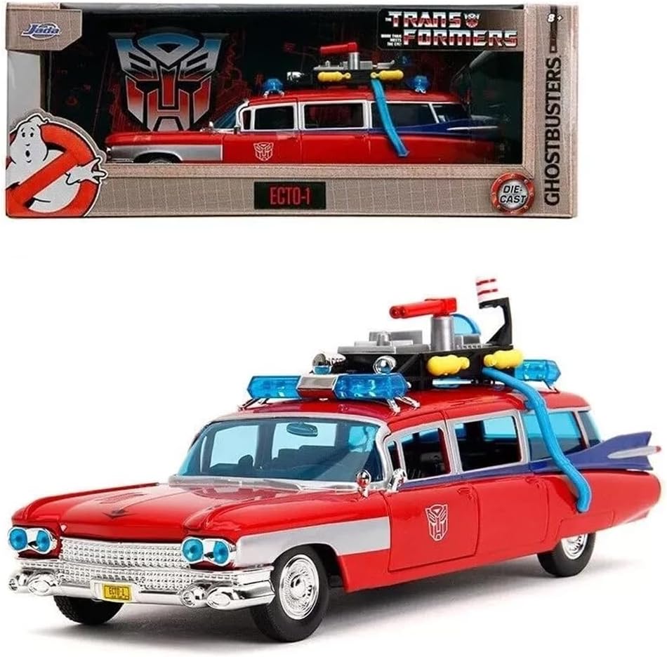 Jada - Transformers X Ghostbusters Ecto-1 W/Prime Graphics Die-Cast 1:32 /Toys
