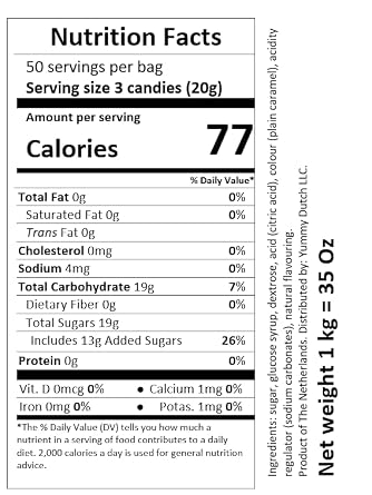 Napoleon Cola I Cola flavored Powder filled hard Candies I 1000g 35 ounce