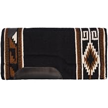 Dura-Tech Performance Western Horse Saddle Pad | Hand-Woven Acrylic with Moisture-Wicking Fleece | 3/4" Felt Interior | Classic Native Design | 34" x 36"