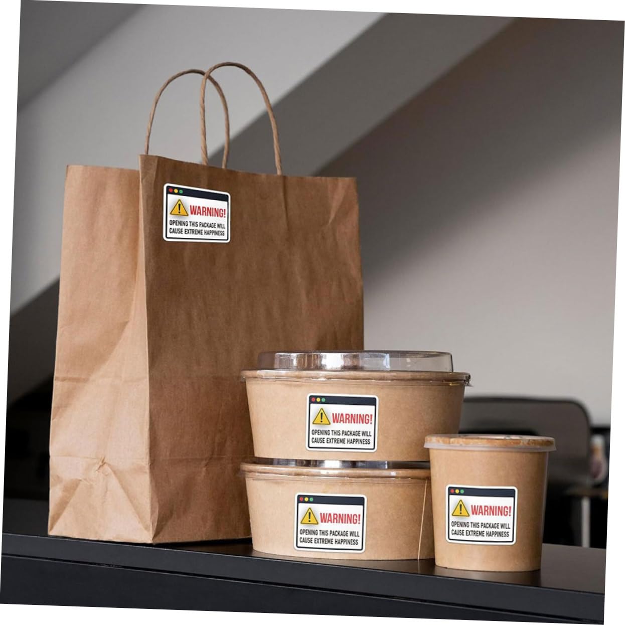 SHINEOFI 4rotoli Roll Di Adesivi Per Imballaggio Di Estrema Felicità Etichette Autoadesive Per Buste e Scatole Etichette Colorate Per Feste e Regali Perfetti Per Decorazioni Fai Te e