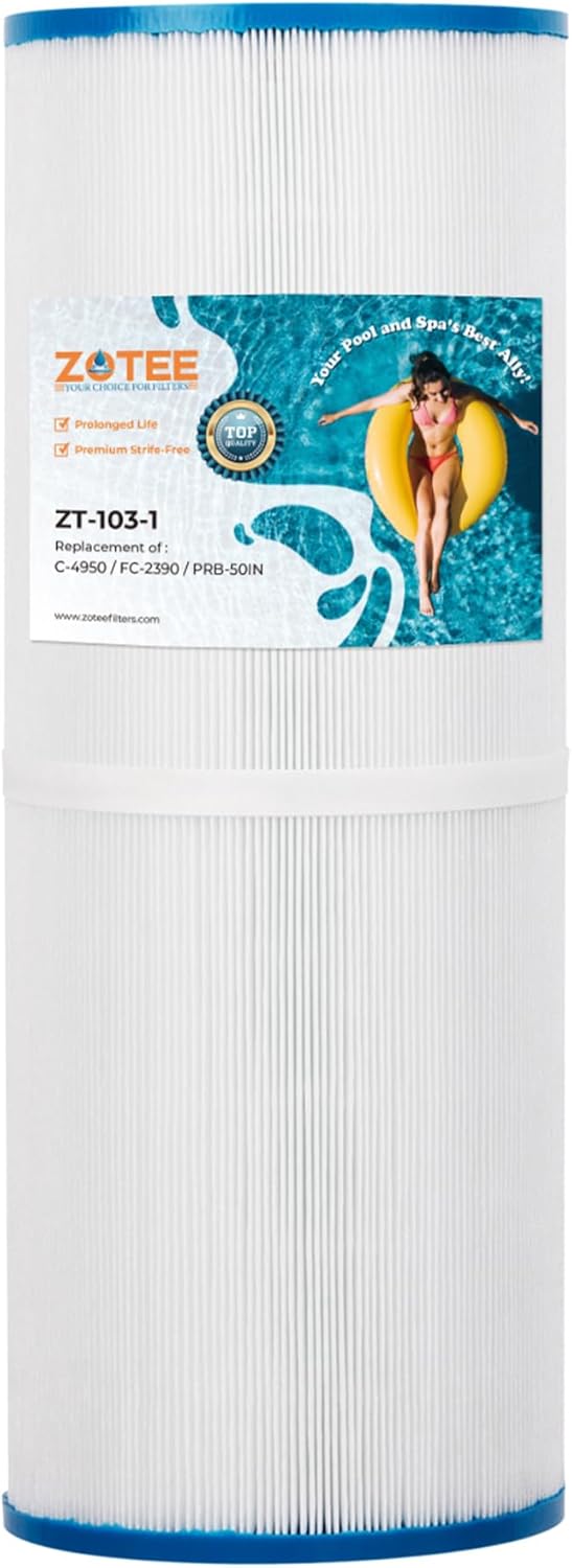 ZOTEE PRB50-In Spa Filter Replaces Unicel C-4950, Guardian 413-212-02,Filbur Fc-2390,03Fil1600,17-2380,Jacuzzi J200 Series Filter,Cal Spa Hot Tub Filter,1 Pack