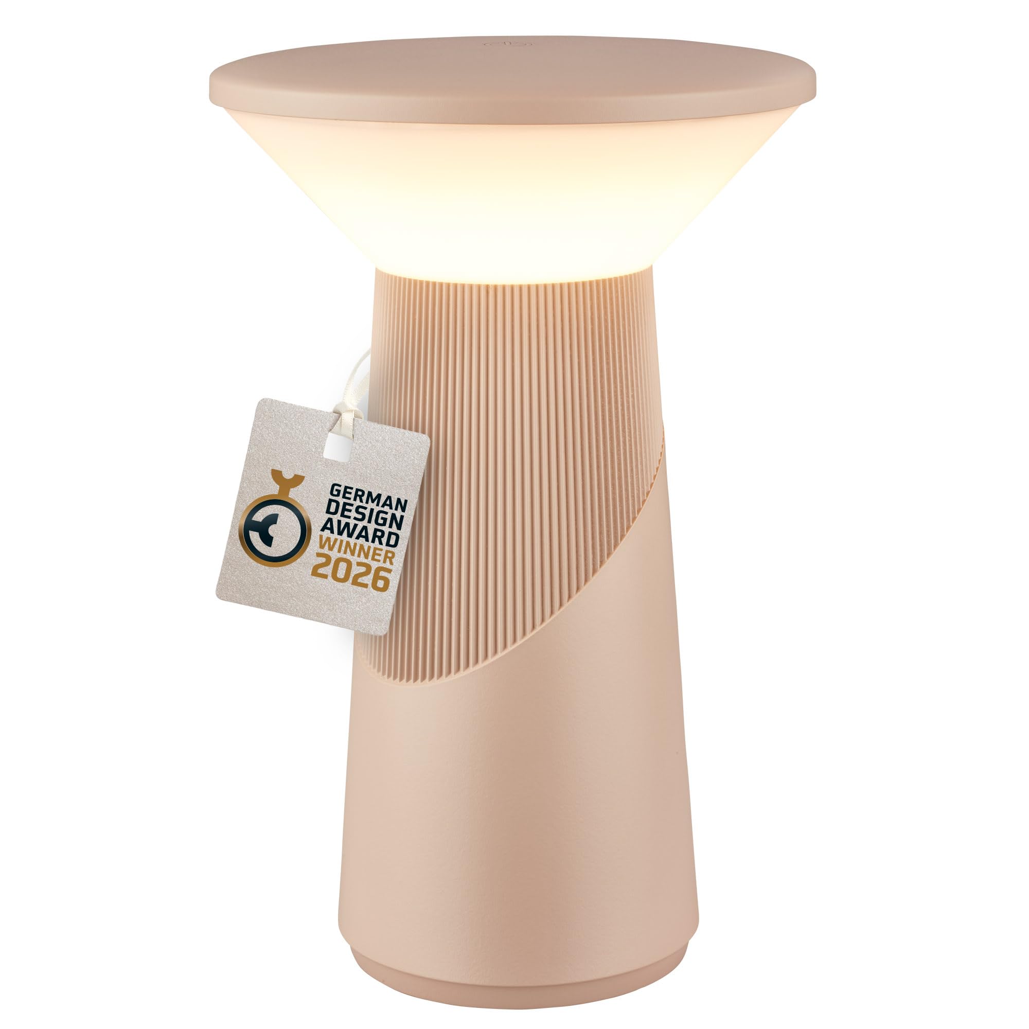 BRILONER - Pilia Rechargeable LED Table Lamp, Stepless Touch Dimmer, IP44, USB-C Charging, Night Light, Bedside Lamps, Battery Lamp, German Design Award Winner 2026, 15 x 24 cm, Beige