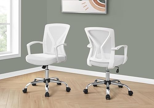 Miniatura 2 de Monarch Specialties I 7462 - Silla de oficina, altura ajustable, giratoria, ergonómica, reposabrazos, escritorio para computadora, trabajo, metal