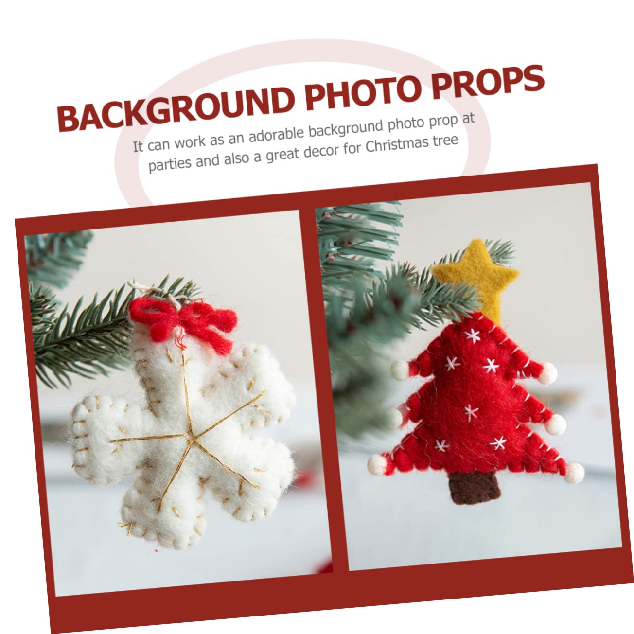 PRETYZOOM 18 Pollici Addobbi Natalizi Ciondolo Albero Di Natale Decorazione Natalizia in Feltro Ornamenti Per Calze Di Natale Ciondoli Natalizi Decorativi Albero Di Natale in Feltro Provato