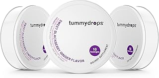 Organic Sweet Blackberry Ginger Tummydrops (Pack of 3 Tins). Gluten Free & Vegan. 54 Individually Wrapped Organic Ginger Lozenges.