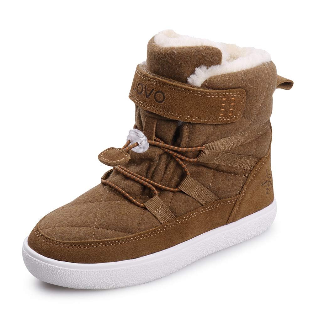 UOVO Boys Snow Boots Winter Waterproof Slip Resistant Fur Lined Outdoor Shoes(Little Kid/Big Kid)