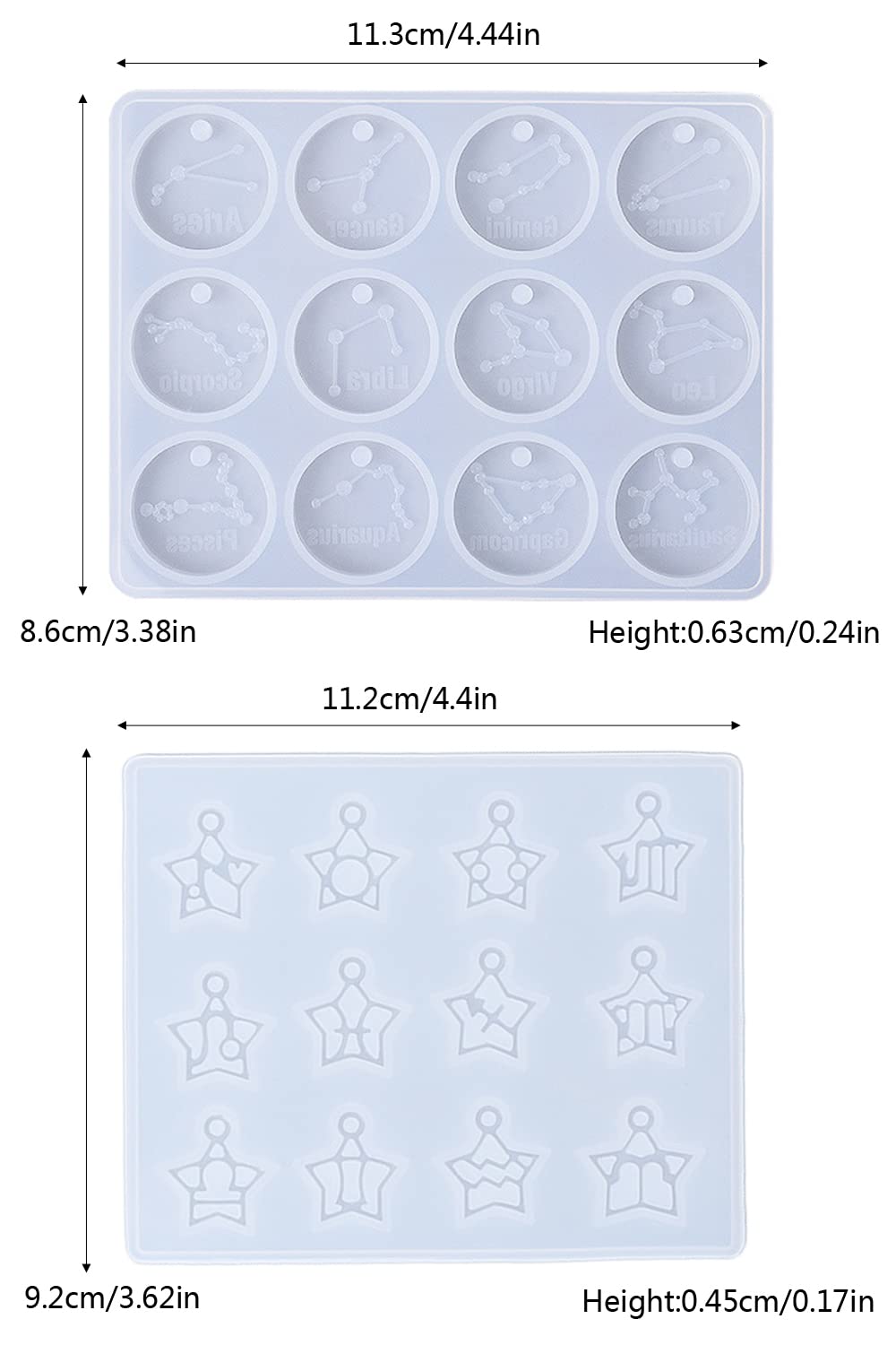 12 Moules En Silicone Pour Sous Bocks Constellation Pour Résine époxy