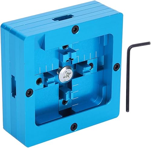 BGA Reballing Rework Station - Plantilla de doble marco, kits de soldador de plantilla de 3.150 x 3.150 in, estación de soldadura para fijación