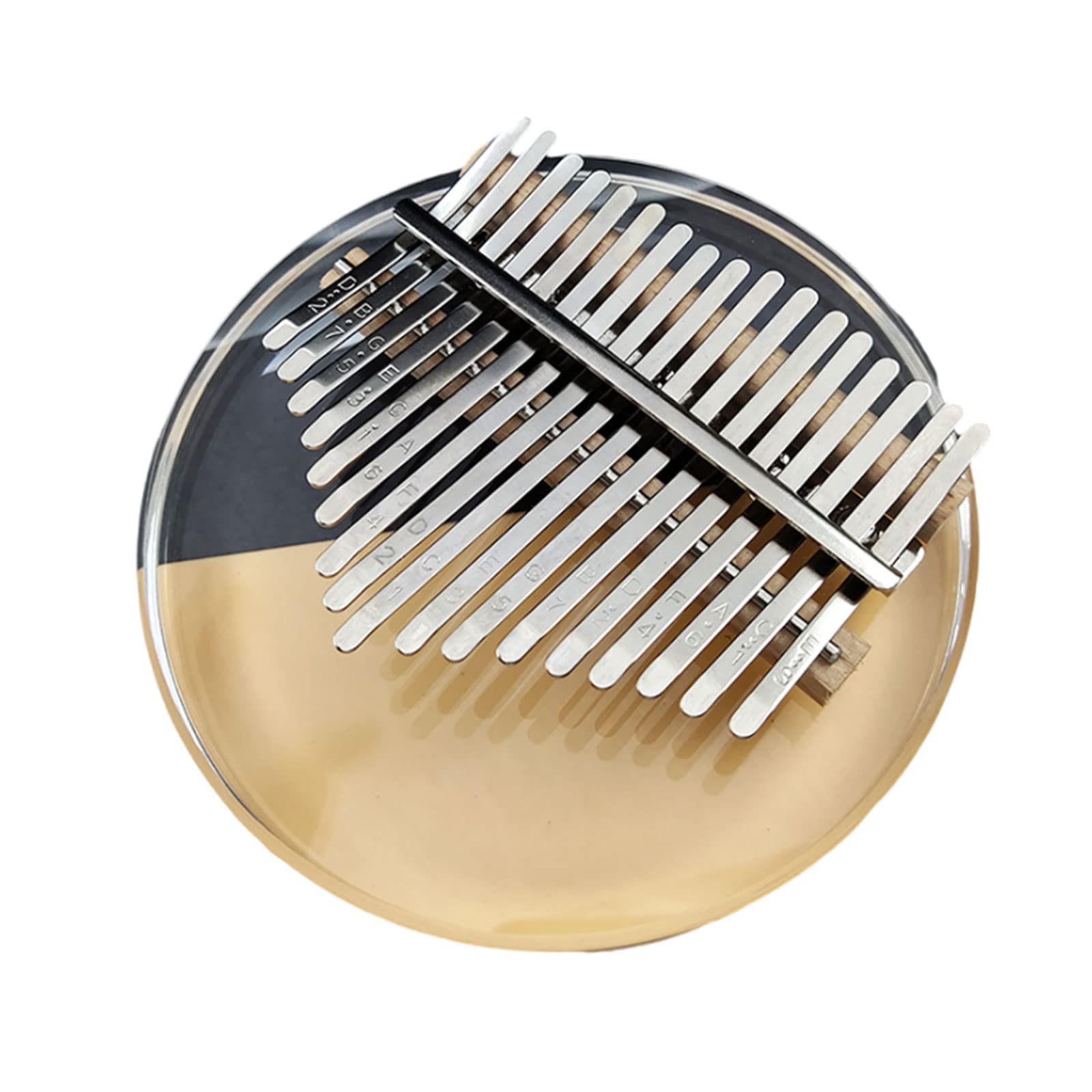 Exquisiter Klang Daumenklavier Tragbares Acryl-Musikinstrument mit transparentem Körper, 17 Tasten für Musikliebhaber, die Zubehör Spielen Einfach zu Spielen