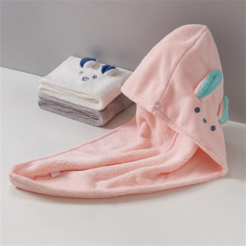 VIDI Dry Hair Cap Women's Cute Thickened Water-absorbing Quick-drying Soft Turban Shower Towel