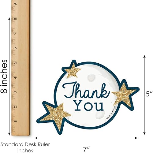 Miniatura 5 de Twinkle Twinkle Little Star - Tarjetas de agradecimiento en forma de estrella - Baby Shower o fiesta de cumpleaños tarjetas de agradecimiento con