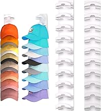 ARUP Hat Organizer for Baseball Caps 1Pack, for Wall with Strong Adhesive Hold up to 10 Hats, Hat Hanger Holder Display for Door Closet, Cap Organizer Storage Multilayer Two Mounting Option (multi