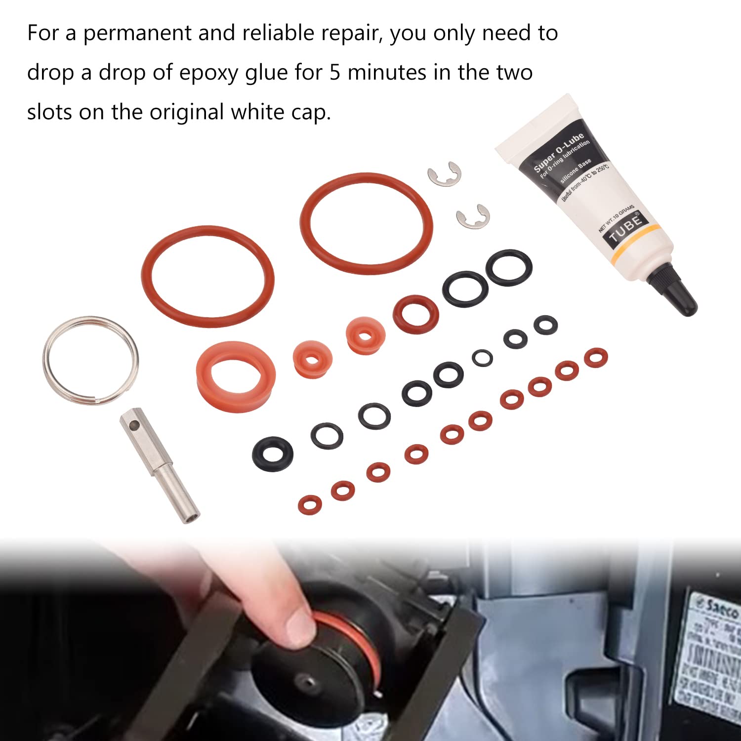 O-Ring Set W/Oval Head Key Tool Big KIT for J-ura Capresso/Impressa Machines Brew Group & Drainage Valve O-Ring, Fits Most Jura C, E, ENA, F, J, S, Z, X, Cappuccino Maker Series Machines