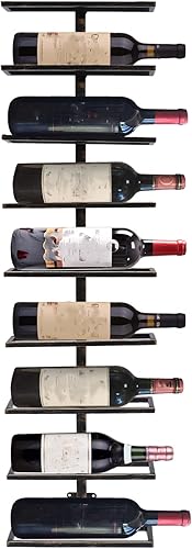 Estante de vino montado en la pared de 9 capas, estante de vino, soporte de almacenamiento de botellas de vino, soporte organizador de bodega,