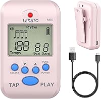 Vista 8 de LEKATO Metrónomo digital, mini metrónomo electrónico LCD recargable, voz humana, clip, 10 sonidos de ritmo, volumen ajustable, metrónomo M65 Negro