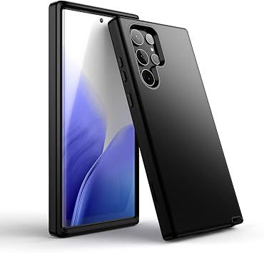 WeLoveCase لسامسونج غالاكسي S22 الترا 5 G القضية، 3 في 1 كامل الجسم الثقيلة حماية الهجين للصدمات TPU الوفير ثلاث طبقات حافظة واقية لسامسونج غالاكسي S22 الترا 6.8 بوصة، أسود