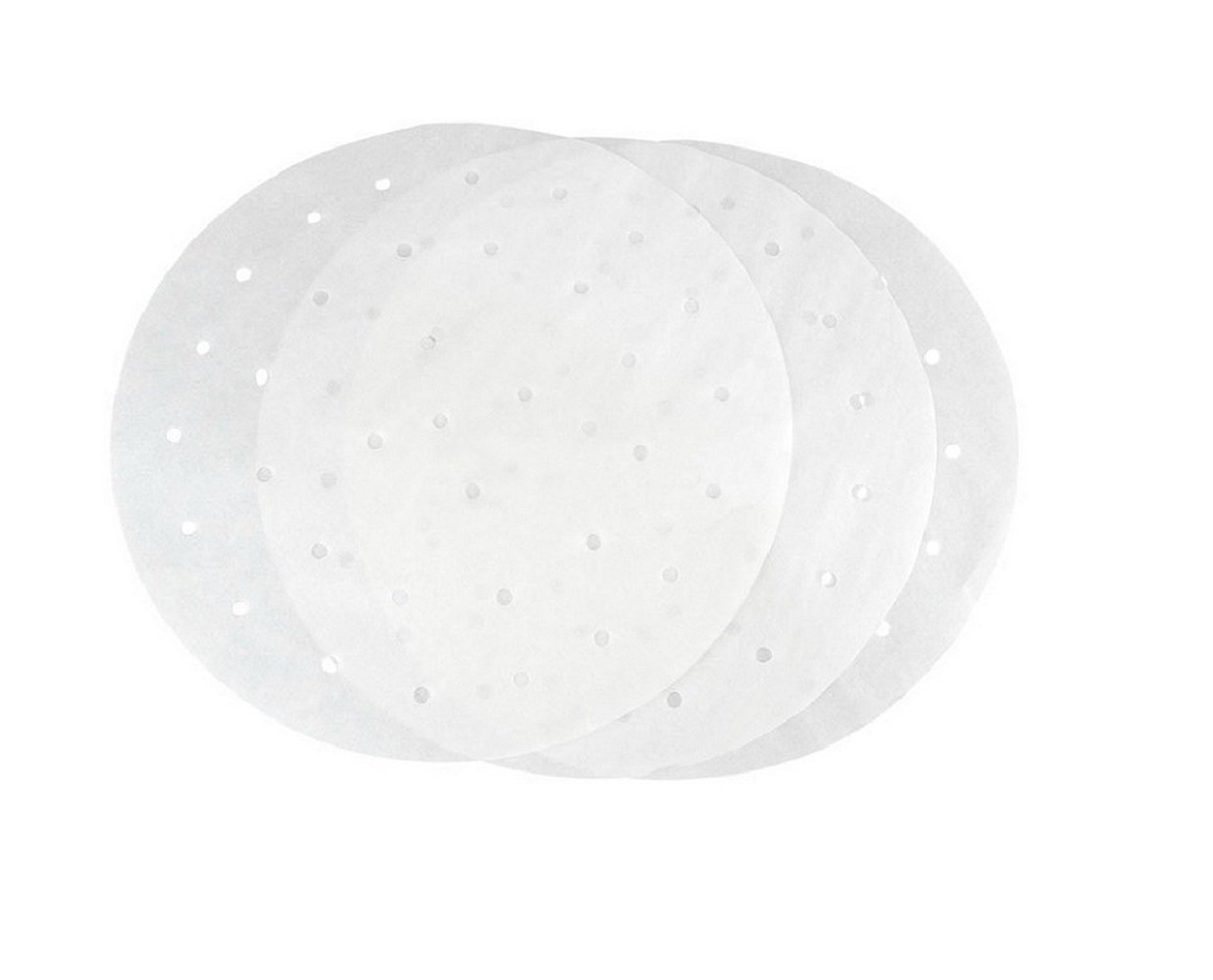 Perforated Parchment Bamboo Steamer Paper Liners - Ainxin 9 Inch Round, 100 Count, Perfect for Air Fryer, Steaming Basket