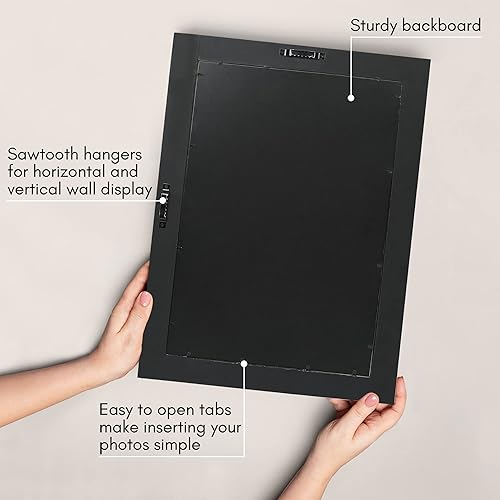 Miniatura 5 de Americanflat Hampton Collection - Marco para póster de 12 x 18 pulgadas con plexiglás pulido, marcos de fotos de madera envejecida para galería de