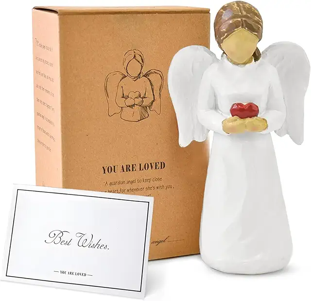 Guardian Angel Figurines for Love & Healing - Resin Hand-Painted Statue Gifts for Women