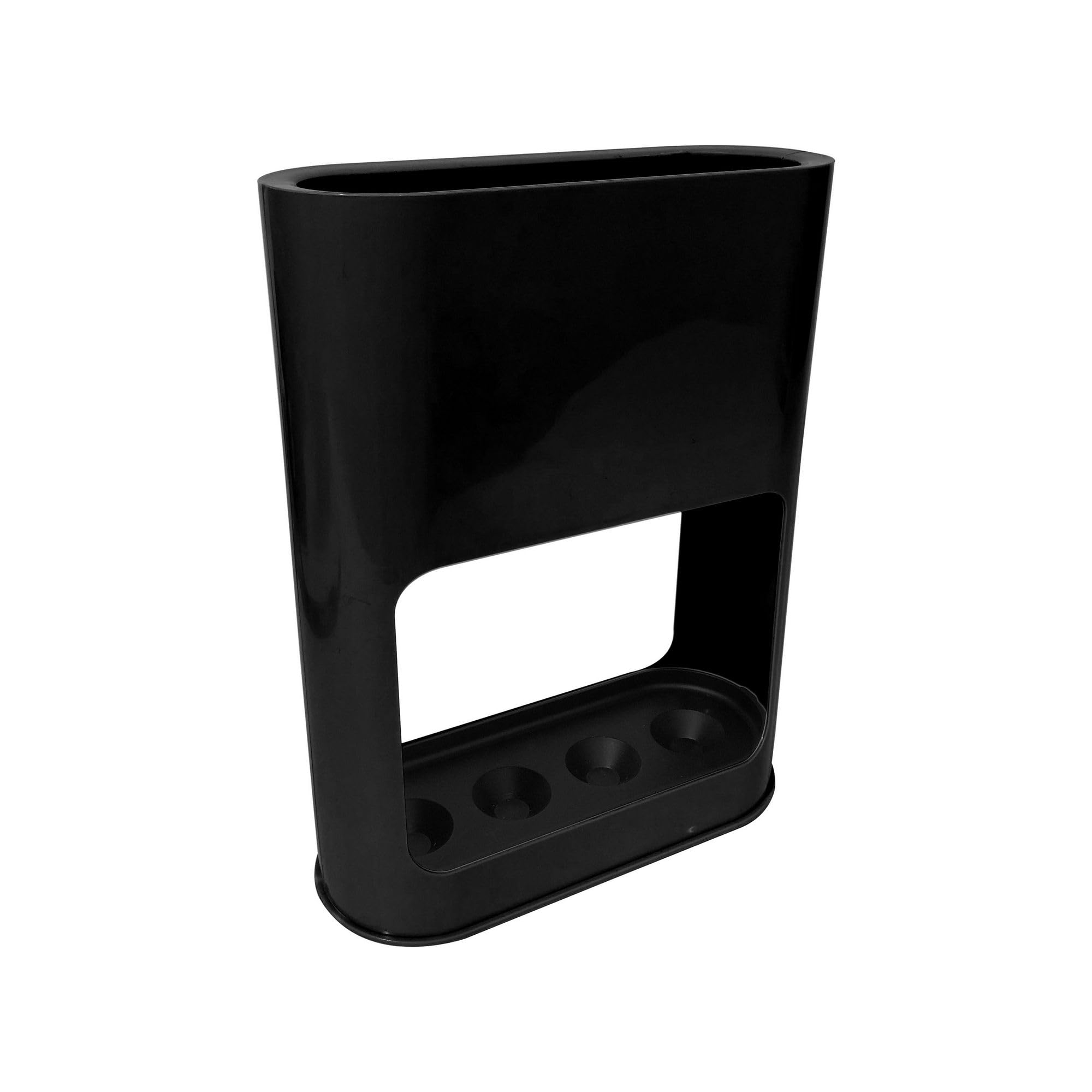 KINSTON - Portaombrelli Nero Design Minimalista - Dimensioni 21 x 28 x 9 cm, Stabile con Vassoio Rimovibile per Asciugatura Rapida - Capacità Fino a 4 Ombrelli, Ideale per Piccoli e Grandi Ombrelli