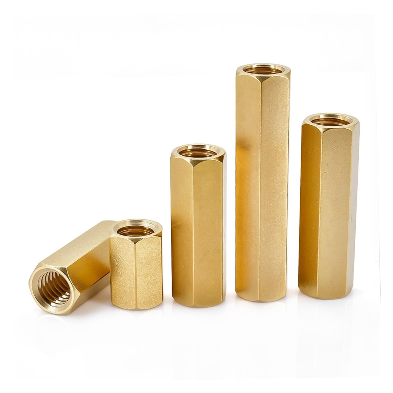 ZS Hardware 15-200 szt. Sześciokątny żeński mosiężny dystans do montażu M2-M6(22mm (100Pcs),M2)