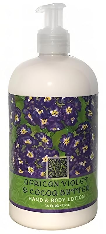Loção corporal perfumada Greenwich Bay African Violet com manteiga de karité, coleção botânica