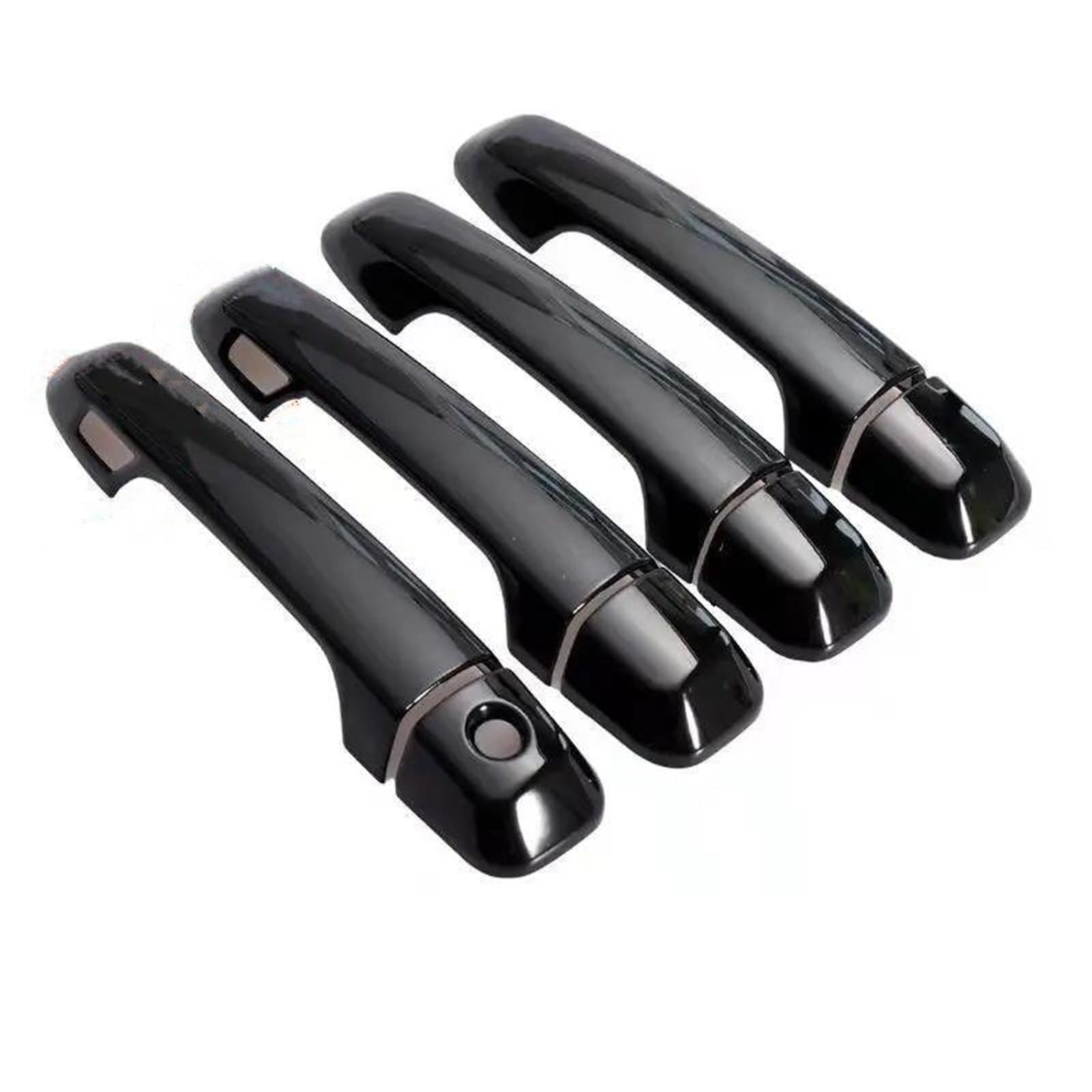 PIWINE Handle Sticker Glossy Black Car Door Handle Cover Styling Accessories for Lexus for GX GX460 LC150 J150 2010-2017(Black 2 Sensor)