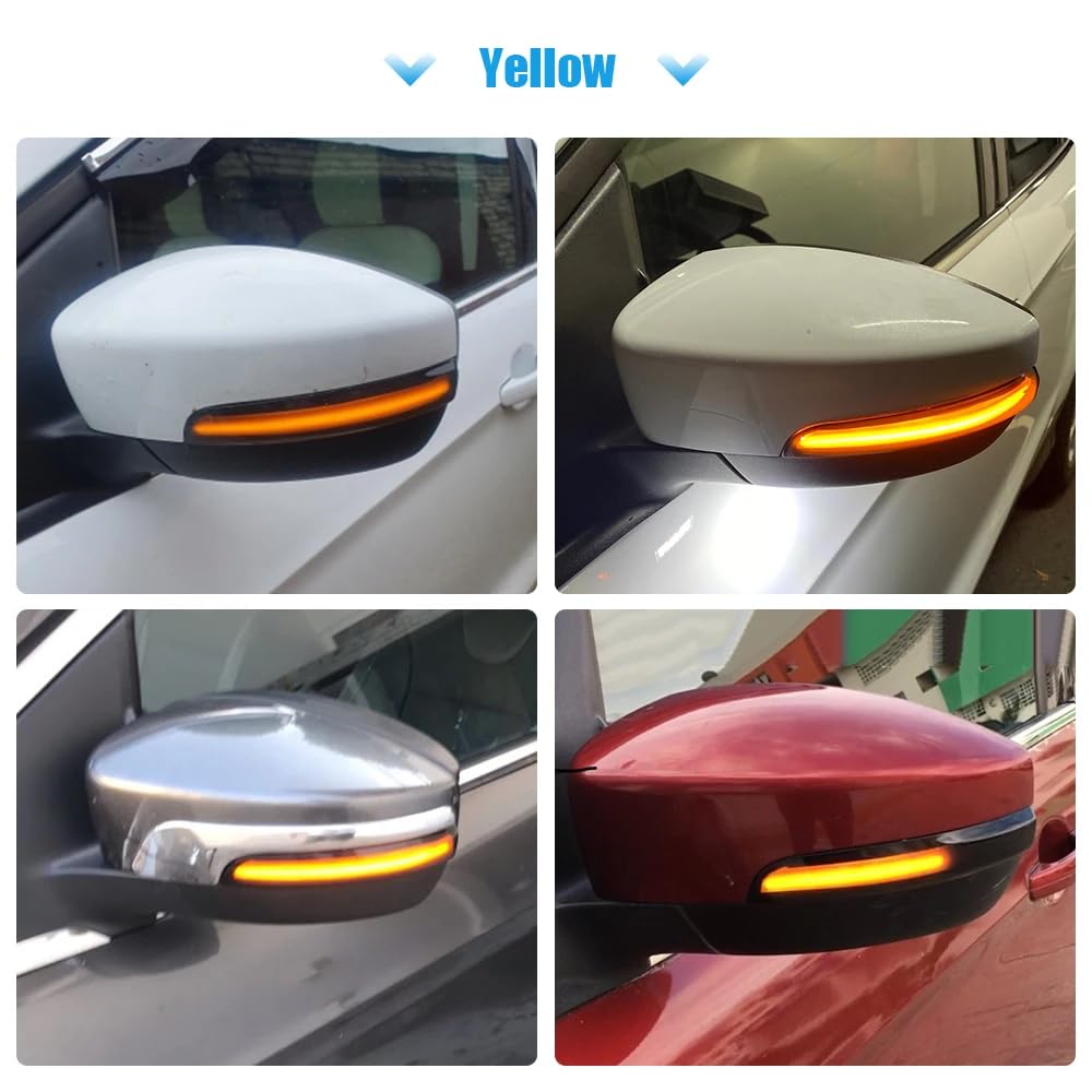 dinamiche indicatori di direzione una coppia specchio luci led per Ford Kuga Escape EcoSport 2013-2018
