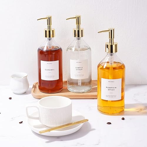 Miniatura 9 de Molimoli Dispensador de jarabe de café para barra de café, dispensador de bomba de café, dispensador de jarabe de café triangular para barra de