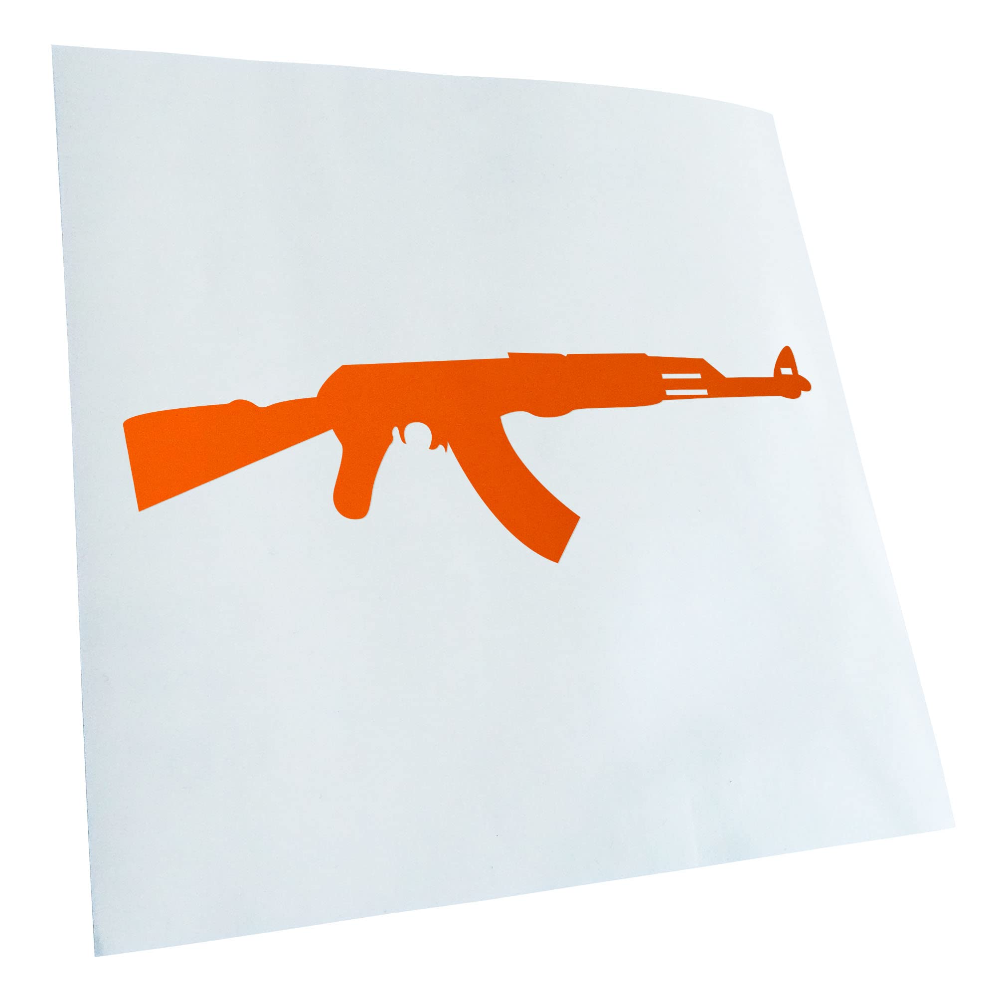 Kiwistar - Autocollant - Kalashnikov AK 47 20 X 6 Cm - Orange - G10 - Pour Voitures, Vélos, Véhicules, Motos, Cyclomoteurs, Tuning, Vitres Arrière