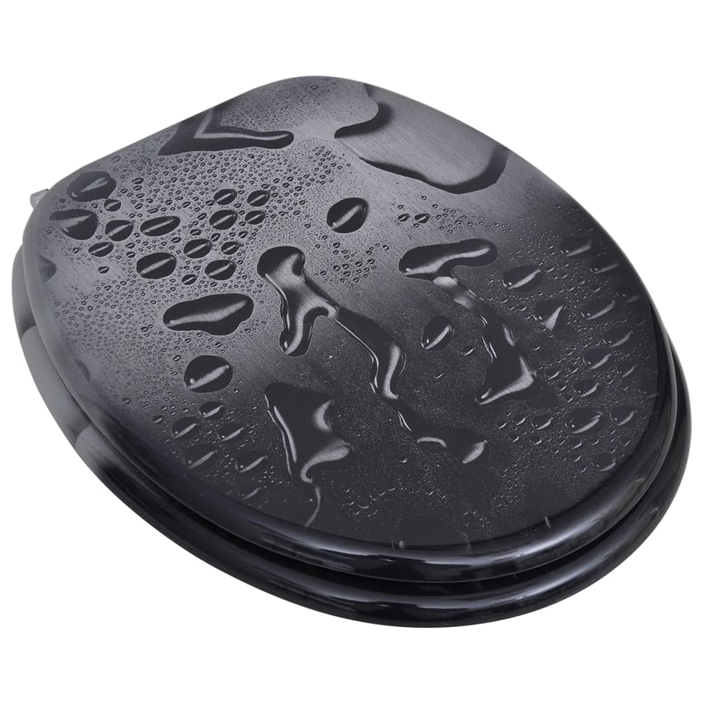 Set di 2 sedili anteriori per WC con coperchi in MDF a goccia d'acqua 02_0002952