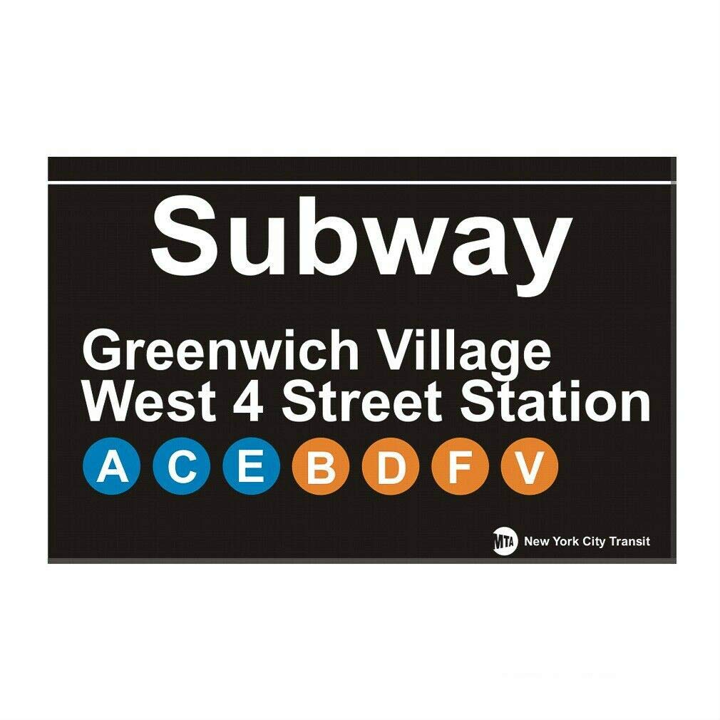 Greenwich Village Subway New York City Metal Subway Sign 8x12 inch