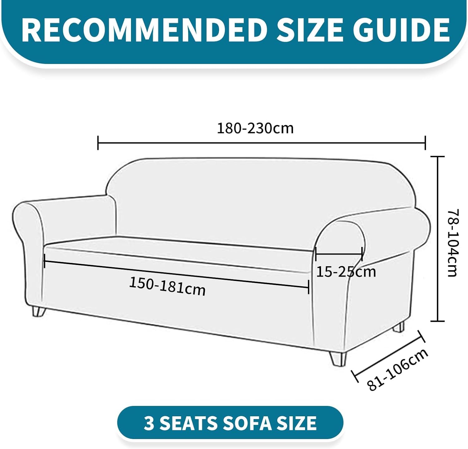 YSTELLAA Copridivano Velluto 3 Posti con Braccioli, Copridivani AntiGraffio Gatto, Fuzzy Copri Divano Elasticizzato Elastico, Universale Sofa Cover Antimacchia Lavabile Antiscivolo, Blu Pavone