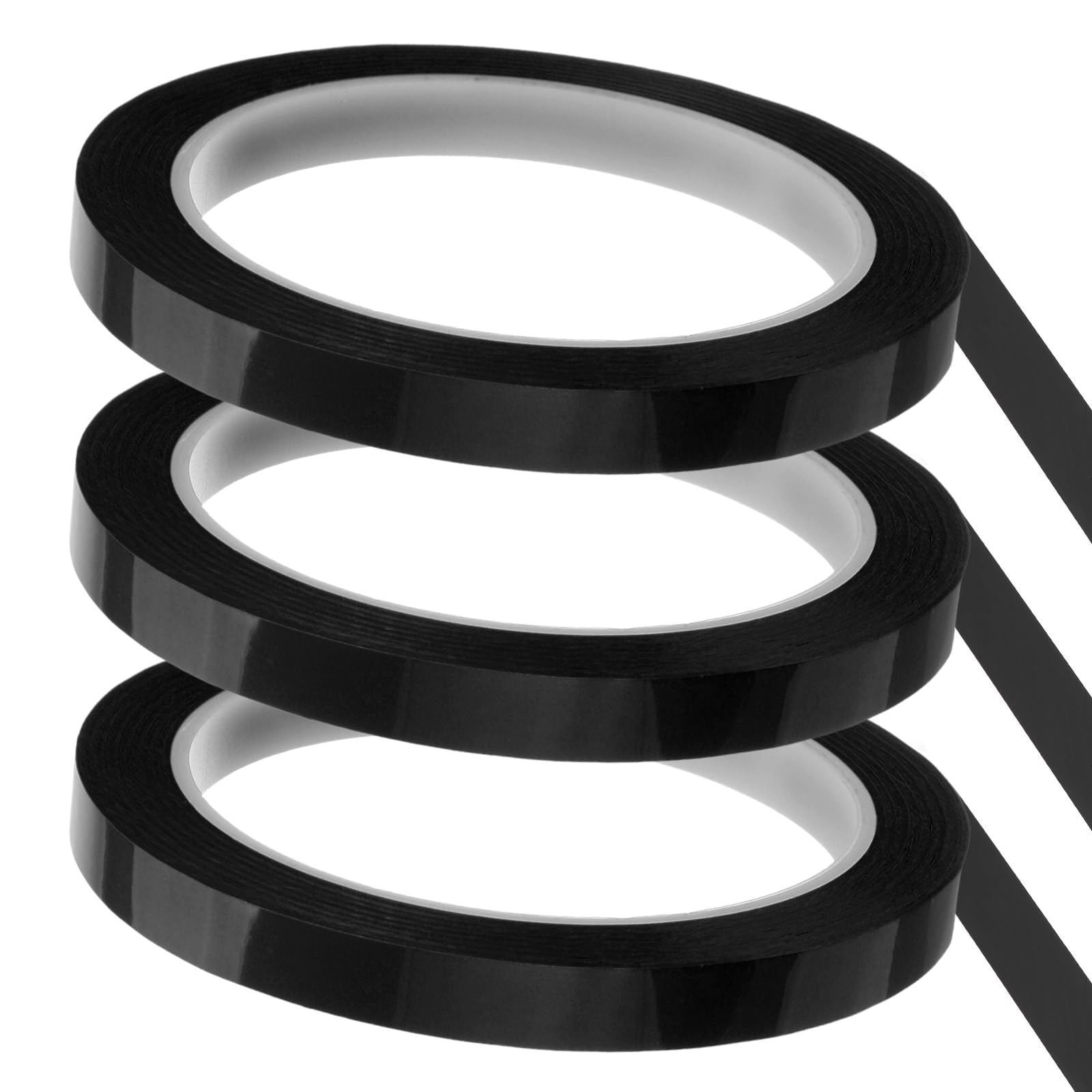 TA-VIGOR Whiteboard Tape 10m x 66m Self Adhesive Black 3 Rolls โ image 1
