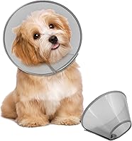 Vista 12 de Supet - Collar de recuperación para mascotas, collar isabelino de plástico para usar después de la cirugía, es práctico, ajustable y cómodo