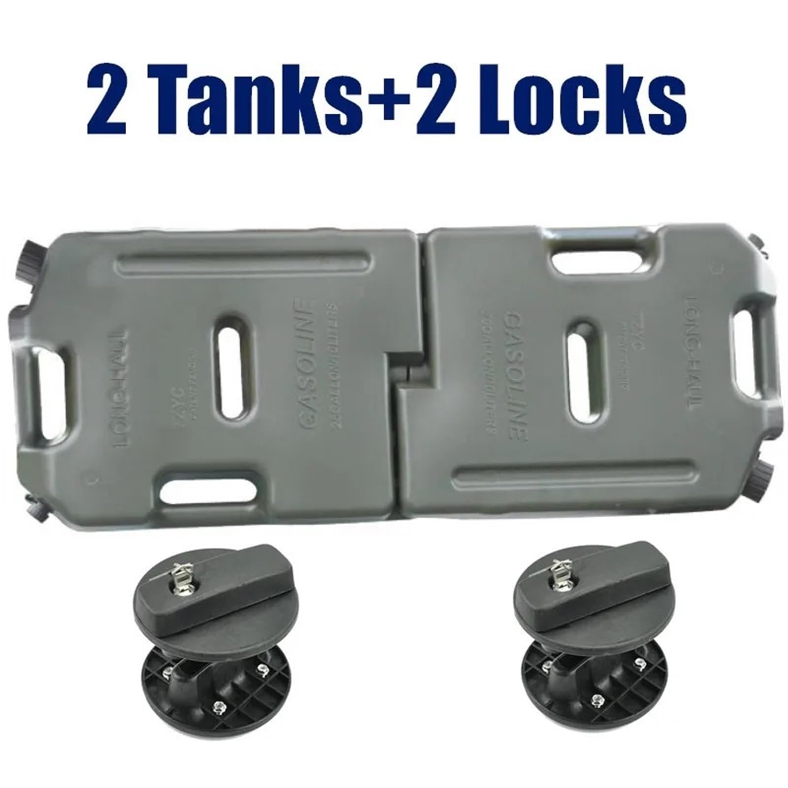 Tanica Benzina Tanica per Carburante Diesel con Giunto Diviso da 10 Litri, tanica giuntabile, per Contenitore per Olio di Ricambio Taniche Carburante(2 Green with 2 Lock)