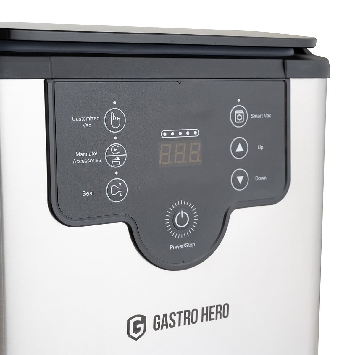 GastroHero Kammer-Vakuumiergerät KVM133OP – Profi Vakuumierer 133 l/min mit 250 mm Schweißnaht aus Edelstahl – leistungsstarkes Tischgerät für Gastronomie & Catering