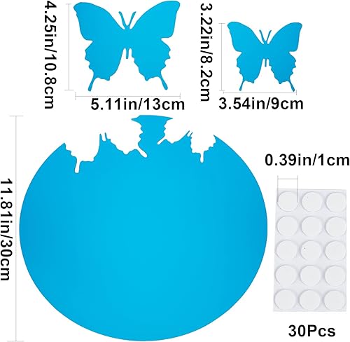 Miniatura 9 de CREATCABIN 1 juego de calcomanías de espejo de mariposas 3D grandes, decoración de pared de mariposas, espejos extraíbles, calcomanías de murales de