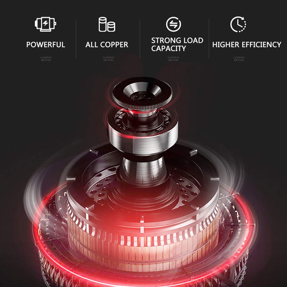 Affilacoltelli Elettrico, Interruttore One-Touch per Affilatura Affilata, con Design del Dissipatore di Calore A Ventosa, Ventosa nella Parte Inferiore per Un'Aspirazione Stabile E Sicura Black
