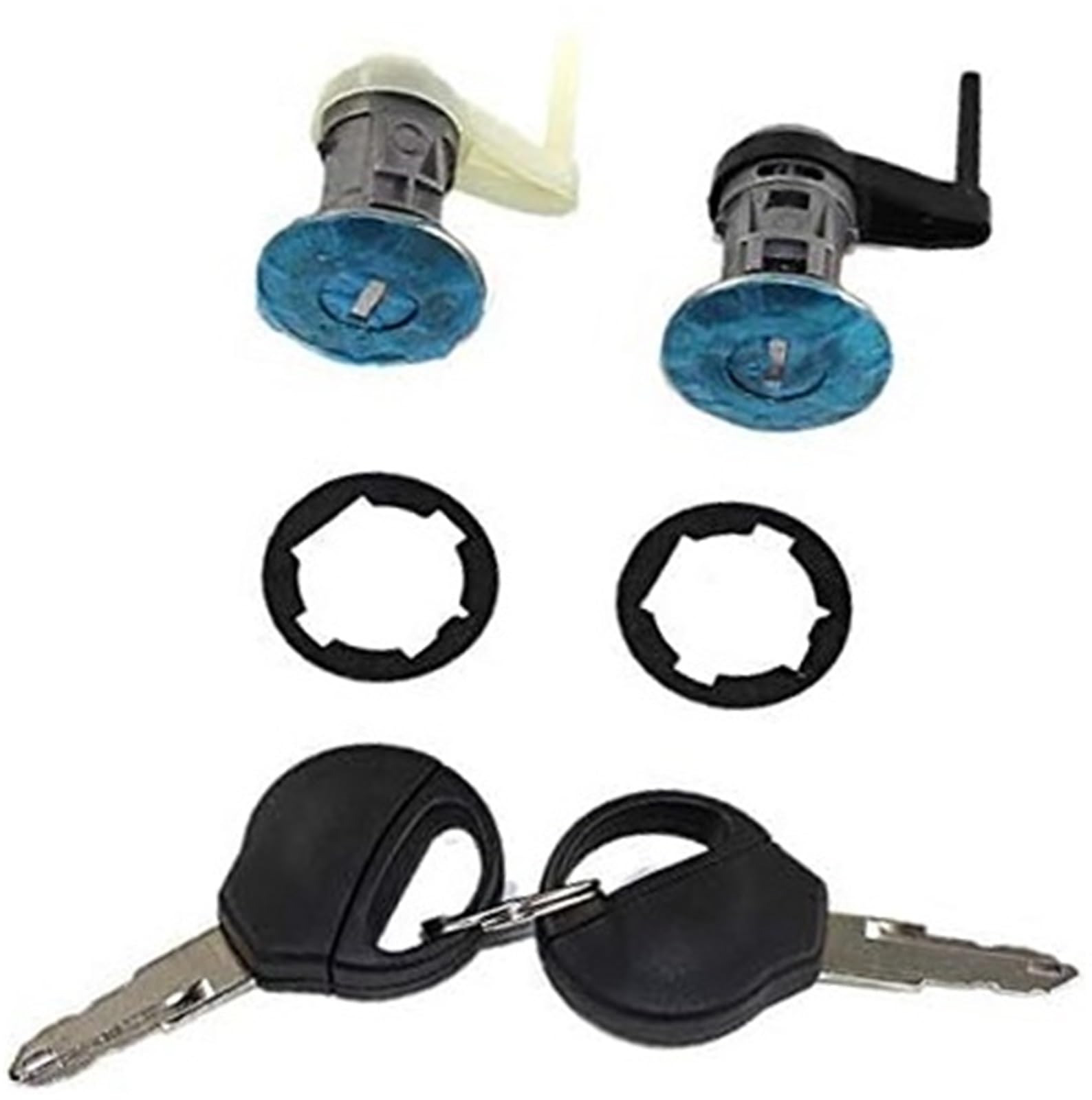 Szwaldaper One Color Auto Door Lock Latch Front Door Lock Barrel Cylinder Left Right Set 2 Keys, For Peugeot 206 1998-2010 9170N8