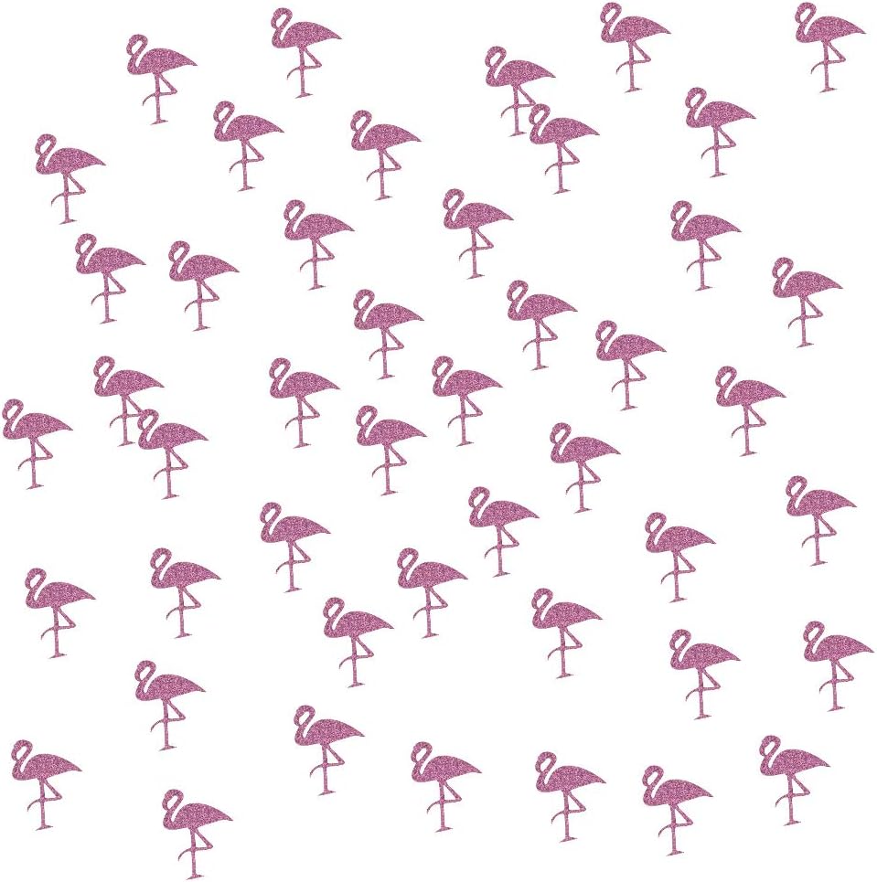 Glitter Pink Flamingo Confetti Decoration for Tropical Flamingo Christmas Party,100Pcs/pack (Pink Flaminglo)