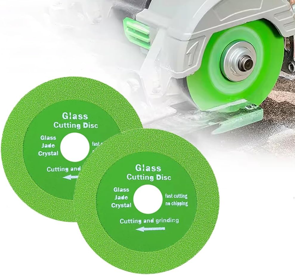 Glass Cutter Diamond Cutter 100mm×15mm×20mm 2-Piece Set Cutting Whetstone Diamond Whetstone Sander Blade Disc Grinder Blade for Glass, Tile, Ceramic Grinder Abrasive Tools DIY