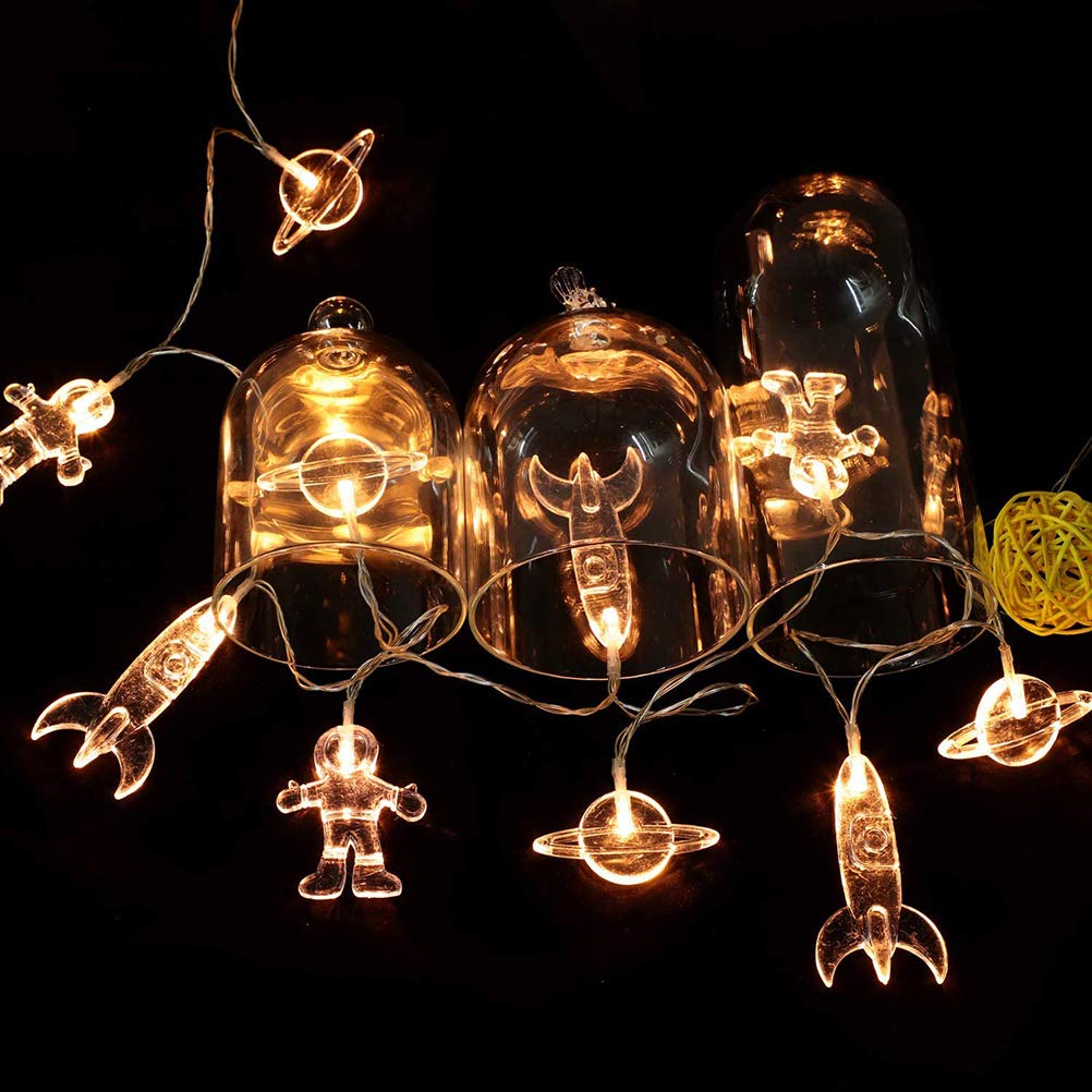 XINGHE Luci A Stringa LED 3m 20 Luci A Forma Di Astronave E Razzo | Decorazione Festa E Cameretta Bambini - 2
