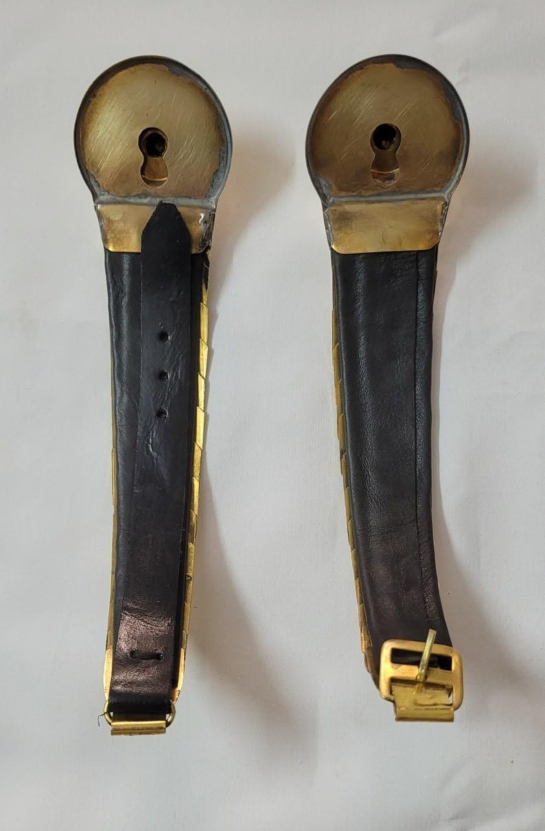 Brass Chinstrap Spare Part of French Napoleon Helmet 1874 - Chinstrap Accessory | Ideal for Collectors. DIY Part of Pickhaulbe. Gold