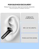 INAVA Fone de Ouvido Bluetooth 3ª Geração, 50 Horas de Bateria, Microfone com Cancelamento de Ruído (ENC), fone de ouvido esportivo Ergonômico, Ideal para Academia/Corrida/Trabalho (Preto) — imagem 4