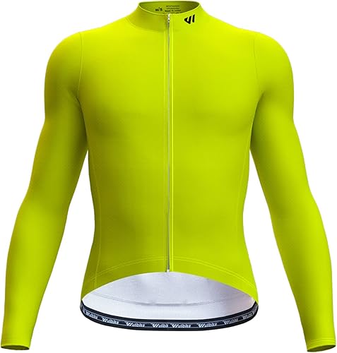 Camisetas de ciclismo de manga larga para hombre, con cremallera completa y bolsillos, ropa de bicicleta de carretera