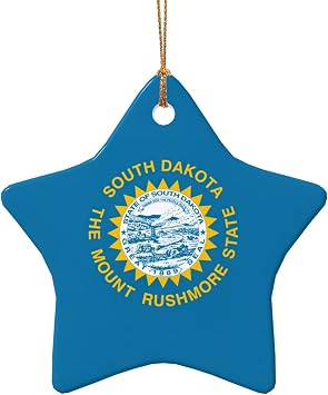 South Dakota Flag Christmas Ornament   Christmas Tree Decor, Stocking Stuffer, Festive Gift Idea, Gifts For Friends