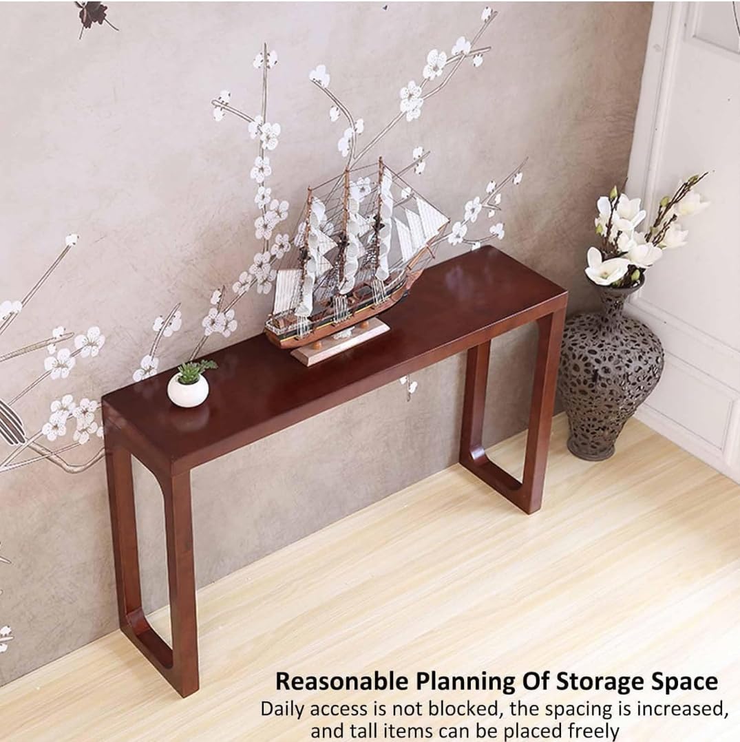 Jdav Modern Console Table, Solid Wood, 120 cm Length, 85 cm Height, Brown (100 * 30 * 85) 3