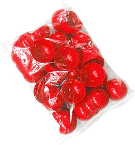 Happyyami Bolas de lotería, bolas de bingo sin número, bolas huecas de plástico, 1.575 in, color rojo
