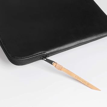 Comfyable MacBook Pro 14 inç M3 M2 Pro/Max 2023 ve M1 ile Uyumlu İnce Koruyucu Dizüstü Bilgisayar Kılıfı, Mac için PU Deri Çanta Su Geçirmez Kapak Dizüstü Bilgisayar Çantası, Siyah
